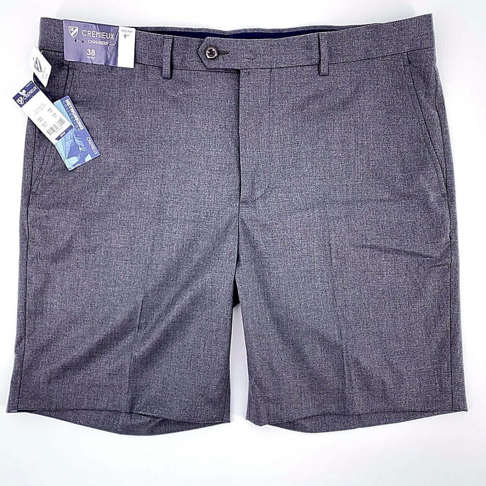 Daniel Cremieux Mens Chambers Charcoal Gray Shorts Networking Collection Size 38